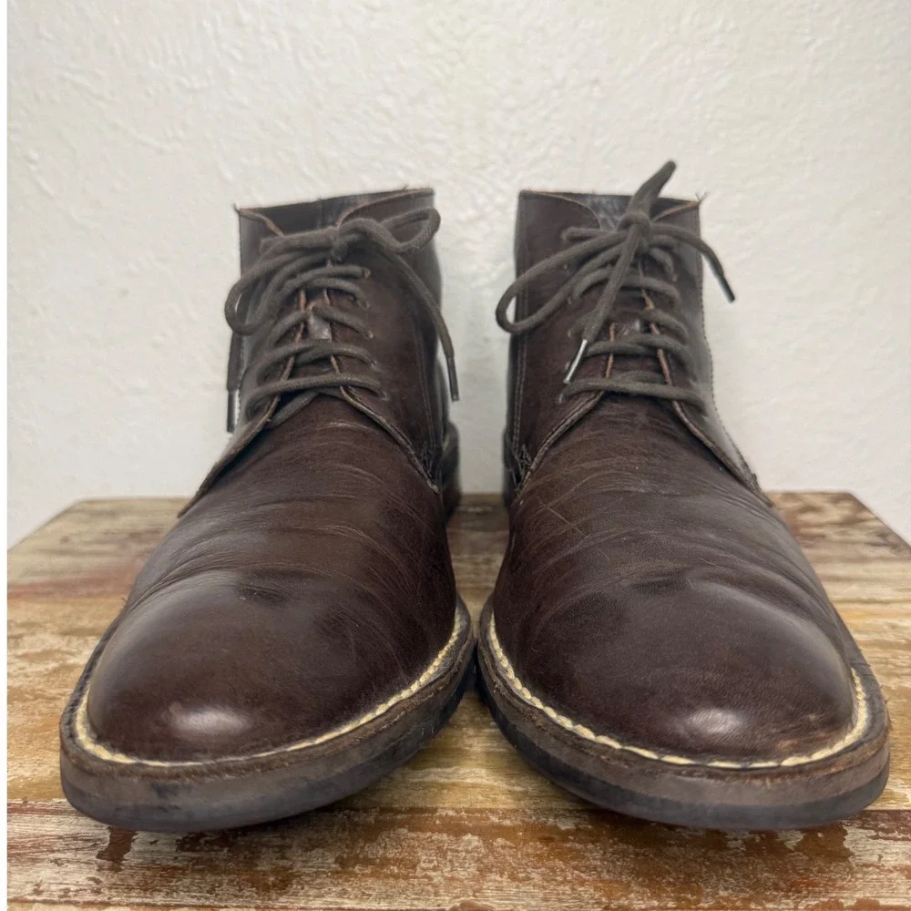 Cole Haan Canton Lace Boot II Men's 10.5 Brown Leather Chukka Boots
